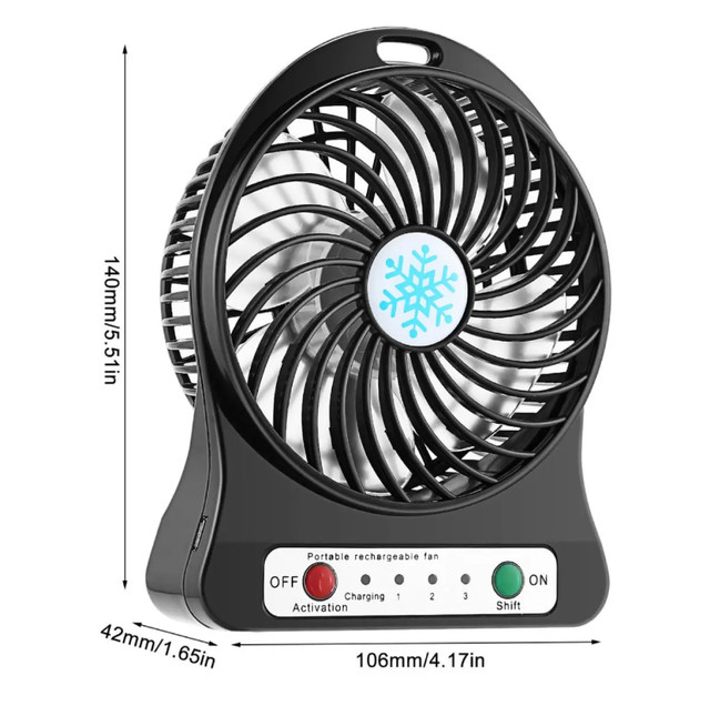Outdoor Mini Rechargable Fan