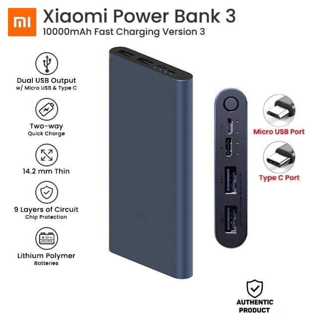 Mi 10000mAh Power Bank V3 USB-C Fast charge 18W