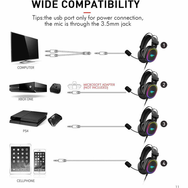 Havit HV-H2016D Wired Gaming Headset K2-H9010