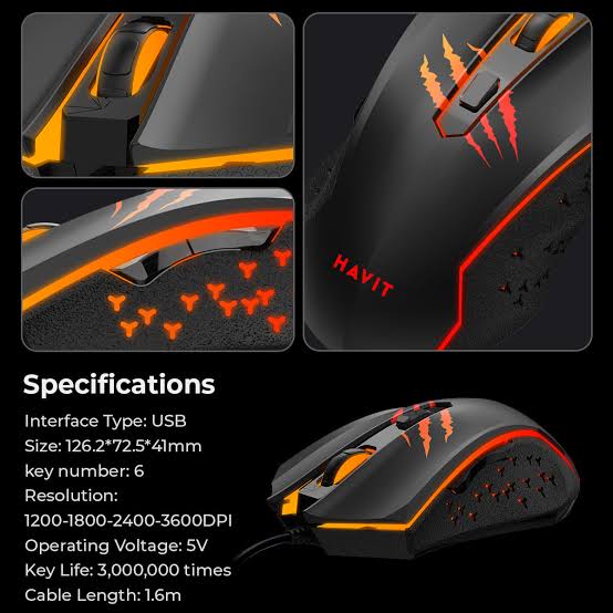 Havit HV-MS1027 USB Gaming Mouse