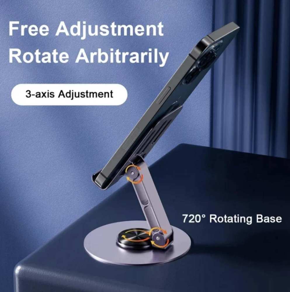 Alloy Rotating Desktop Mobile Phone Holder Stand