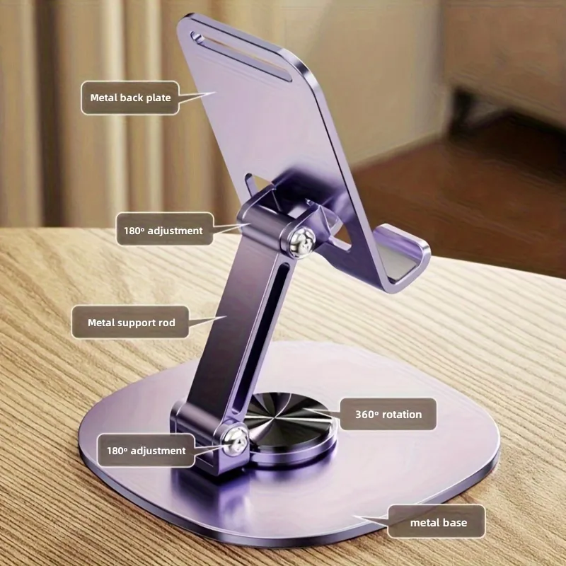 Alloy Rotating Desktop Mobile Phone Holder Stand