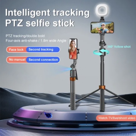 Q13 Selfie Stick Tripod with Wireless Remote Control Smart Auto AI Tracking Stabilizer