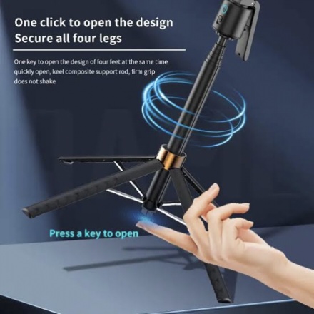 Q13 Selfie Stick Tripod with Wireless Remote Control Smart Auto AI Tracking Stabilizer