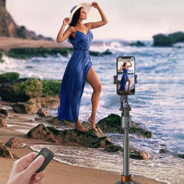 Q13 Selfie Stick Tripod with Wireless Remote Control Smart Auto AI Tracking Stabilizer